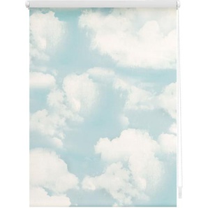 Rollo Klemmfix, ohne Bohren, blickdicht, Wolken