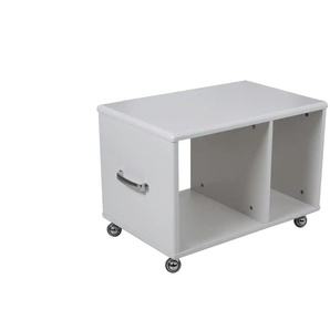 Rolltisch - weiß - Materialmix - 62 cm - 45 cm | Möbel Kraft