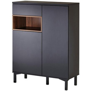 Highboard  Case ¦ schwarz ¦ Maße (cm): B: 90 H: 120 T: 36.0