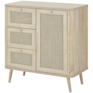 Roomers Kommode  Rafia Premium ¦ holzfarben ¦ Maße (cm): B: 80,9 H: 81,6 T: 40.0
