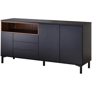 Sideboard  Case ¦ schwarz ¦ Maße (cm): B: 175,7 H: 89,8 T: 48.0