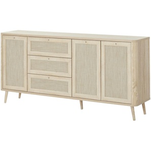 Roomers Sideboard  Rafia Premium ¦ holzfarben ¦ Maße (cm): B: 175 H: 81,6 T: 40.0