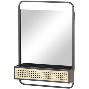 Roomers Spiegel  Vienna Premium ¦ schwarz ¦ Metall ¦ Maße (cm): B: 41 H: 58 T: 8.5