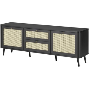 Roomers TV-Lowboard  Vienna Premium ¦ schwarz ¦ Maße (cm): B: 175 H: 60,3 T: 40.0