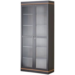 Roomers Vitrine  Case ¦ schwarz ¦ Maße (cm): B: 88 H: 200 T: 36