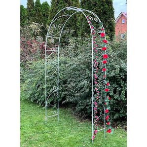 Rosenbogen Metall Verzinkt Massiv 120 cm Torbogen 96518 Wetterfest Rundbogen Volleisen Rankhilfe Gartenbogen Feuerverzinkt - Dandibo