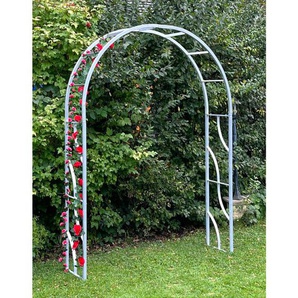 Rosenbogen Verzinkt Massiv 150 cm Torbogen 96516 Wetterfest Rundbogen Volleisen Rankhilfe Gartenbogen Feuerverzinkt - Dandibo