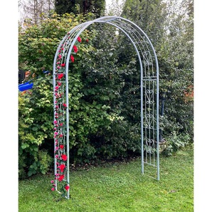 Rosenbogen Verzinkt Massiv 150 cm Torbogen 96520 Wetterfest Rundbogen Volleisen Rankhilfe Gartenbogen Feuerverzinkt - Dandibo
