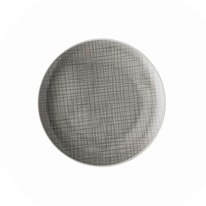 Rosenthal Frühstücksteller Mesh, Grau, Keramik, rund, DIN EN ISO 14001, DIN EN ISO 9001, Essen & Trinken, Geschirr, Teller, Kuchenteller