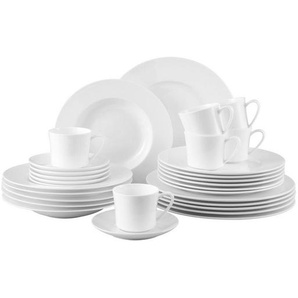 Rosenthal Kombiservice Jade, Weiß, Keramik, 30-teilig, 200 ml,200 ml, 35x35x33 cm, DIN EN ISO 14001, DIN EN ISO 9001, hitzebeständig, Essen & Trinken,