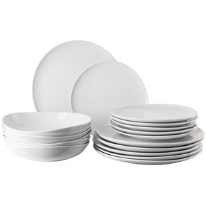 Rosenthal Kombiservice Junto weiß, Weiß, Keramik, 18-teilig, Uni, 31.7x28.1x32 cm, DIN EN ISO 14001, DIN EN ISO 9001, Essen & Trinken, Geschirr,