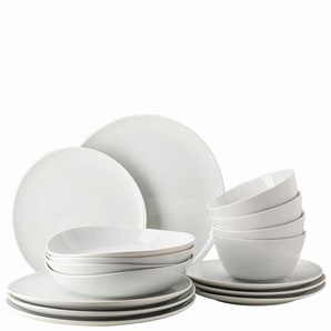 Rosenthal Kombiservice Junto Weiß, Weiß, Keramik, 16-teilig, Uni, 620 ml, 31.7x28.1x32 cm, DIN EN ISO 14001, DIN EN ISO 9001, Essen & Trinken,