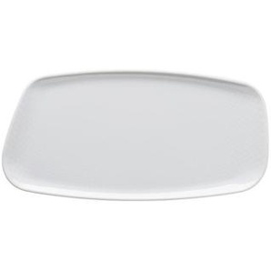 Rosenthal Platte Junto Weiss, Weiß, Keramik, rechteckig, 30x15 cm, DIN EN ISO 14001, DIN EN ISO 9001, Tischkultur & Servieren, Servierplatten