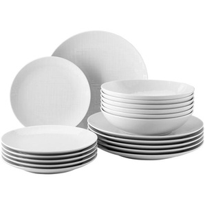 Rosenthal Tafelservice Mesh, Weiß, Keramik, 18-teilig, 200x200x100 cm, hitzebeständig, Essen & Trinken, Geschirr, Geschirr-Sets, Tafelservice