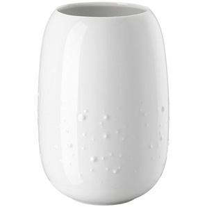 Rosenthal Vase Vesi Droplets , Weiß , Keramik , konisch , 13.7x20x13.7 cm , zum Stellen, auch für frische Blumen geeignet , Dekoration, Vasen, Keramikvasen