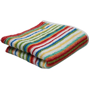Duschtuch ROSS Vita Handtücher (Packung) Gr. B/L: 70 cm x 140 cm (1 St.), rot Badetücher mit Streifen und gesticktem ROSS-Emblem
