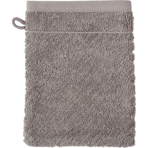 Waschhandschuh ROSS Smart Waschlappen Gr. B/L: 16 cm x 21 cm, grau (flanell) Waschhandschuhe Waschlappen Uni-Rippe mit Velourslabel
