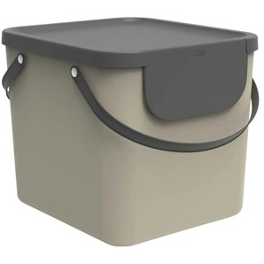 Rotho Abfallbehälter 25 Liter Albula | braun | Kunststoff | 39,8 cm | 35,8 cm | cm 33,9 |