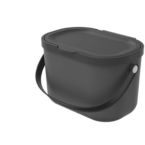 Rotho Abfallbehälter 25 Liter Albula | grau | Kunststoff | 22,2 cm | 17,2 cm | cm 15,0 |