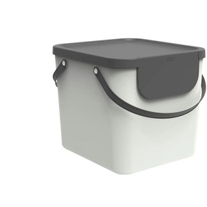 Rotho Abfallbehälter 25 Liter Albula | weiß | Kunststoff | 39,8 cm | 35,8 cm | cm 33,9 |