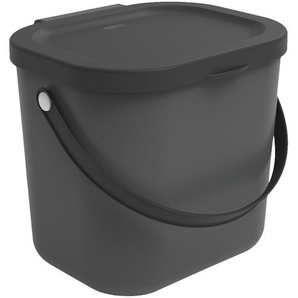 Rotho Abfallbehälter 6 Liter  Albula | grau | Kunststoff, Kunststoff | 23,5 cm | 20,8 cm | 20 cm |