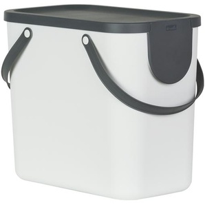 Abfallbehälter  Albula - weiß - Kunststoff, Kunststoff - 40 cm - 34 cm - 23,5 cm | Möbel Kraft