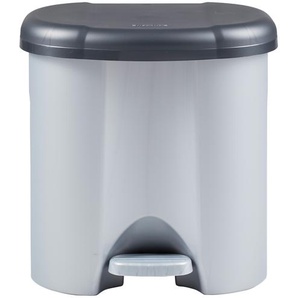 Rotho Abfalleimer  DUO ¦ silber ¦ Kunststoff ¦ Maße (cm): B: 39 H: 40,5 T: 32.0