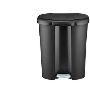 Rotho Abfalleimer TRIO - schwarz - Kunststoff - 42 cm - 58,5 cm | Möbel Kraft