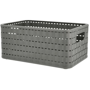 Rotho Aufbewahrungsbox COUNTRY | grau | Kunststoff | 18,5 cm | 12,6 cm |