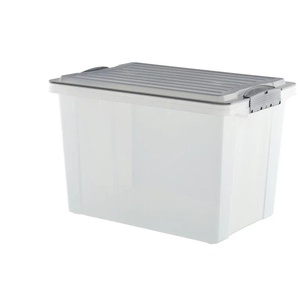 Rotho Aufbewahrungsbox mit Deckel | grau | Polypropylen | 27,5 cm | 27 cm |