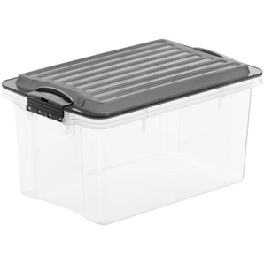 Rotho Aufbewahrungsbox mit Deckel | schwarz | Polypropylen | 18,5 cm | 15 cm |