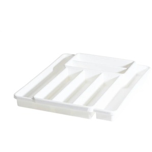 Rotho Besteckkasten Domino - weiß - Kunststoff - 39,7 cm - 34,1 cm - cm 5,1 | Möbel Kraft