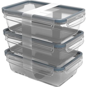 Rotho Frischhaltedose Clic & Lock, Blau, Glas, 1,3 L, rechteckig, 16.5x22.8x24 cm, BPA-frei, Reach, DIN EN ISO 14001, DIN EN ISO 9001,