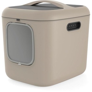 Rotho Katzentoilette, Cappuccino, Kunststoff, rechteckig, 49.9x57.6x61.4 cm, Freizeit, Tierbedarf, Tierzubehör