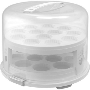 Rotho Kuchentransportbox Fresh, Kunststoff, rund, 34.5x26x35.5 cm, Reach, DIN EN ISO 14001, DIN EN ISO 9001, Made in Switzerland, lebensmittelecht,