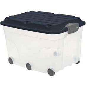 Rotho Rollbox mit Deckel  Aufbewahrungsbox - blau - Kunststoff - 40 cm - 37 cm | Möbel Kraft
