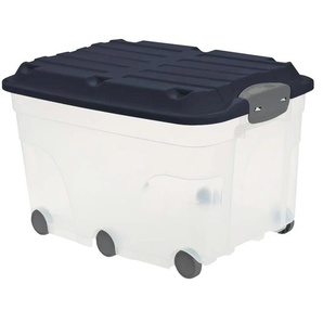 Rotho Rollbox mit Deckel Aufbewahrungsbox - blau - Kunststoff - 40 cm - 37 cm | Möbel Kraft