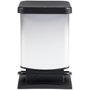 Rotho Treteimer PASO ¦ silber ¦ Kunststoff ¦ Maße (cm): B: 26,6 H: 45,7