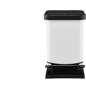 Rotho Treteimer 20 l Weiß Paso | weiß | Kunststoff | 29,3 cm | 45,7 cm | cm 26,6 |