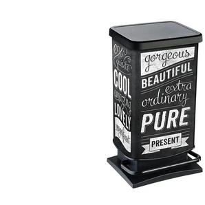 Rotho Treteimer PASO - schwarz - Kunststoff - 29,5 cm - 67,6 cm | Möbel Kraft