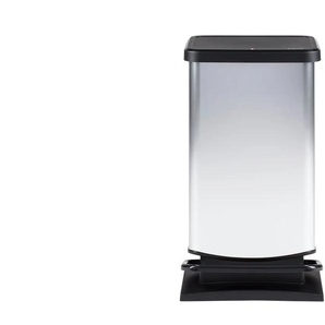 Rotho Treteimer PASO ¦ silber ¦ Kunststoff ¦ Maße (cm): B: 29,5 H: 67,6