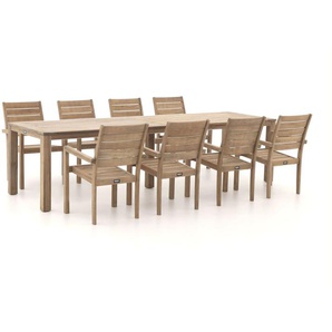 ROUGH-S 300 cm Gartenmöbel-Set 9-teilig stapelbar