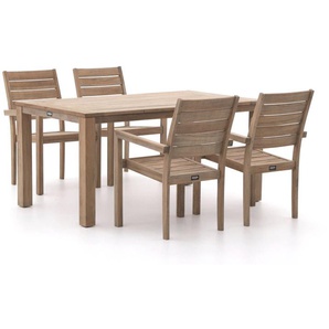 ROUGH-S Gartenmöbel-Set 160 cm 5-teilig stapelbar