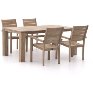 ROUGH-S/ROUGH-X 180 cm Gartenmöbel-Set 5-teilig stapelbar