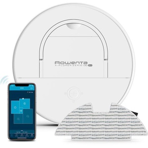 ROWENTA Saugroboter RR9067 X-Plorer Serie 130 AI ultra-flaches Design, saugen und wischen, Laser + Kamera-Navigation weiß Saugroboter