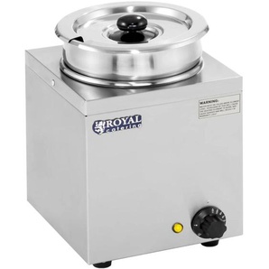 Royal Catering - Bain Marie Rund Speisenwärmer Wasserbad Suppenstation Warmhalter 1 Behälter