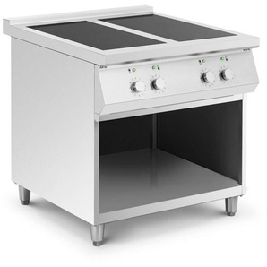 Royal Catering - Induktionsherd Standherd Induktion 17 000 w 4 Kochflächen 260 °c Stauraum