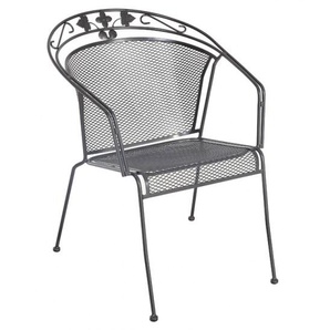 Royal Garden Sessel Elegance in eisengrau, Metall thermosint beschichtet