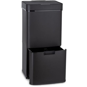 Royal Trash Matte Black Sensor-Mülleimer 72 Liter Edelstahl - Klarstein