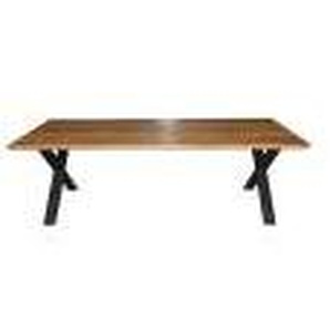RRR Europe Esstisch X-Gestell Metall/Massives Holz Schweizer
